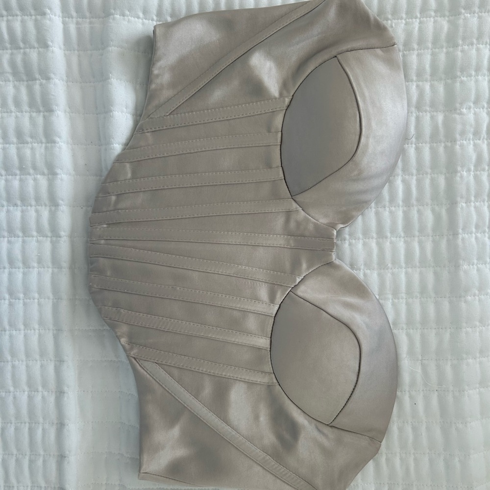 Zara Satin Gold Corset Top